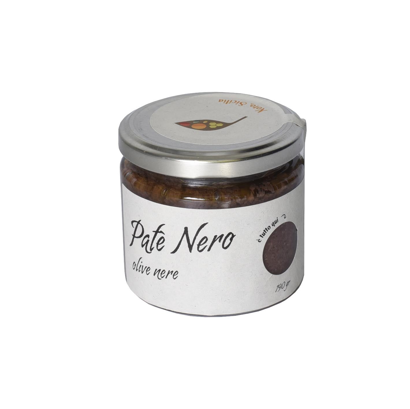 Patè nero di olive nere - 190 gr